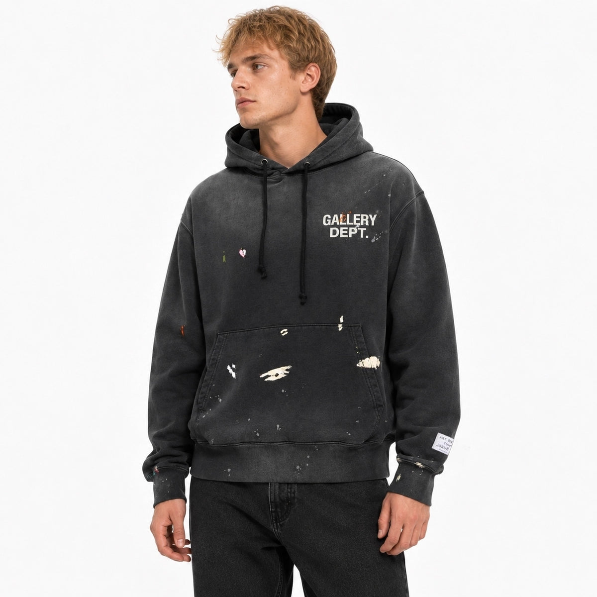 Gallery Dept. Paint Logo Hoodie Vintage Black