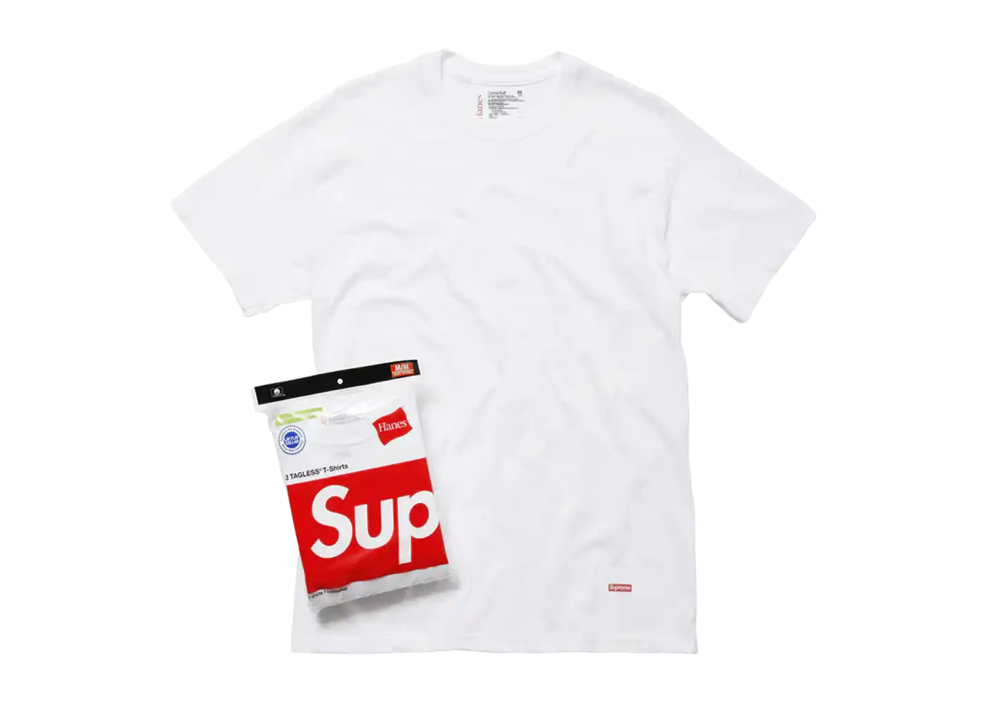 Supreme Hanes Tagless Tees (3 Pack) White