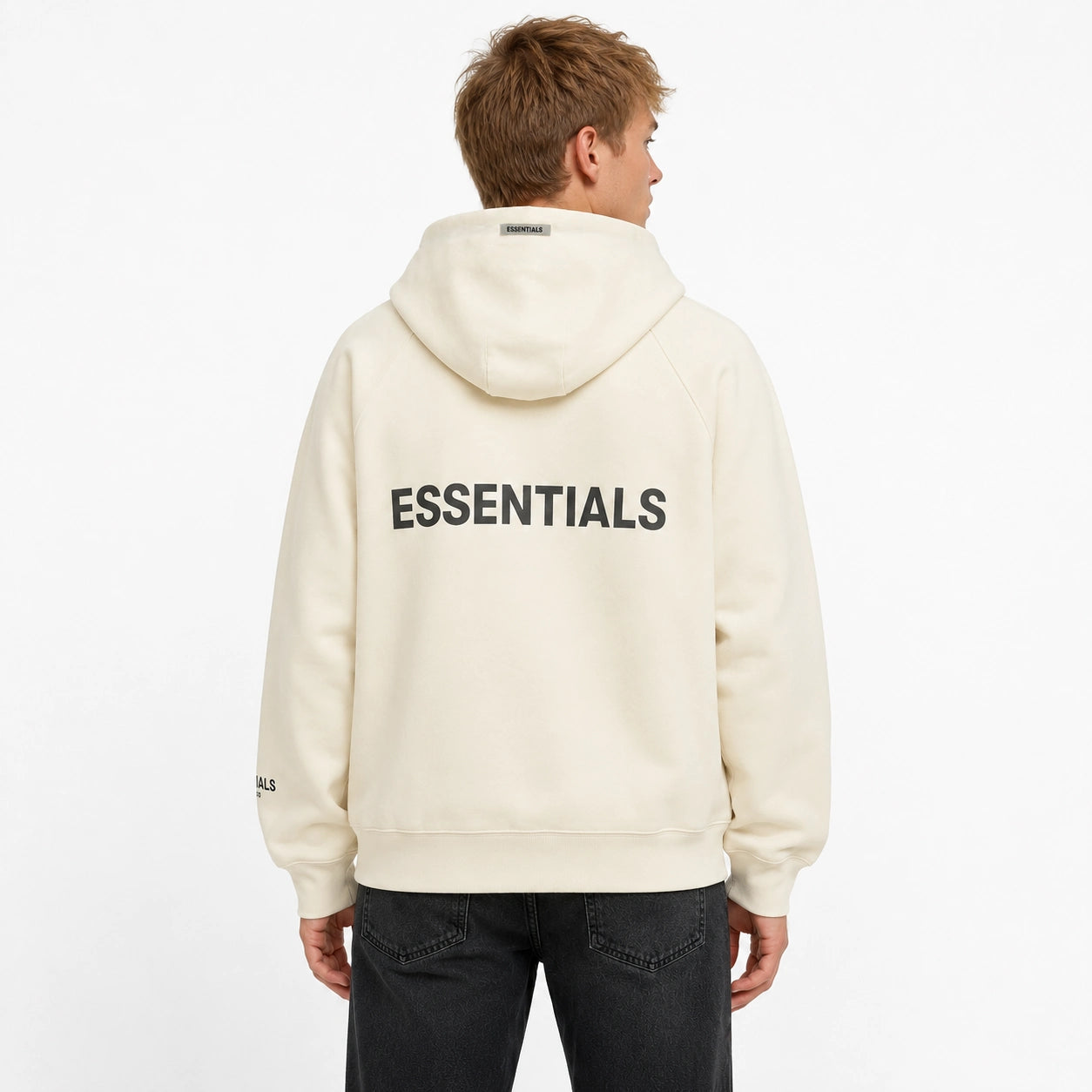 Fear of God Essentials Full Zip Hoodie Cream