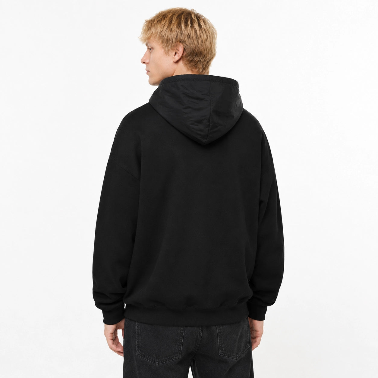 Fear of God Essentials Nylon Fleece Hoodie Jet Black/Jet Black