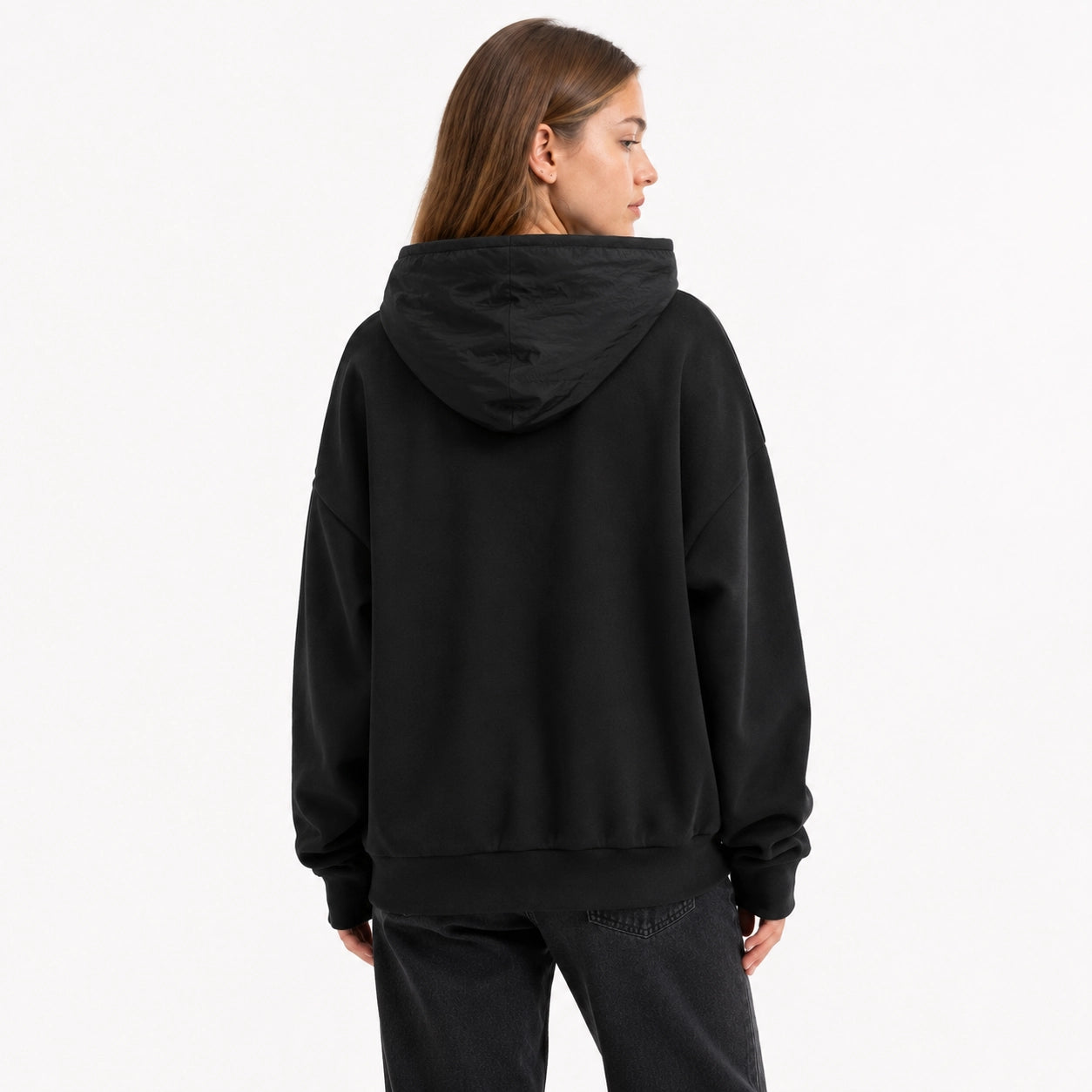 Fear of God Essentials Nylon Fleece Hoodie Jet Black/Jet Black