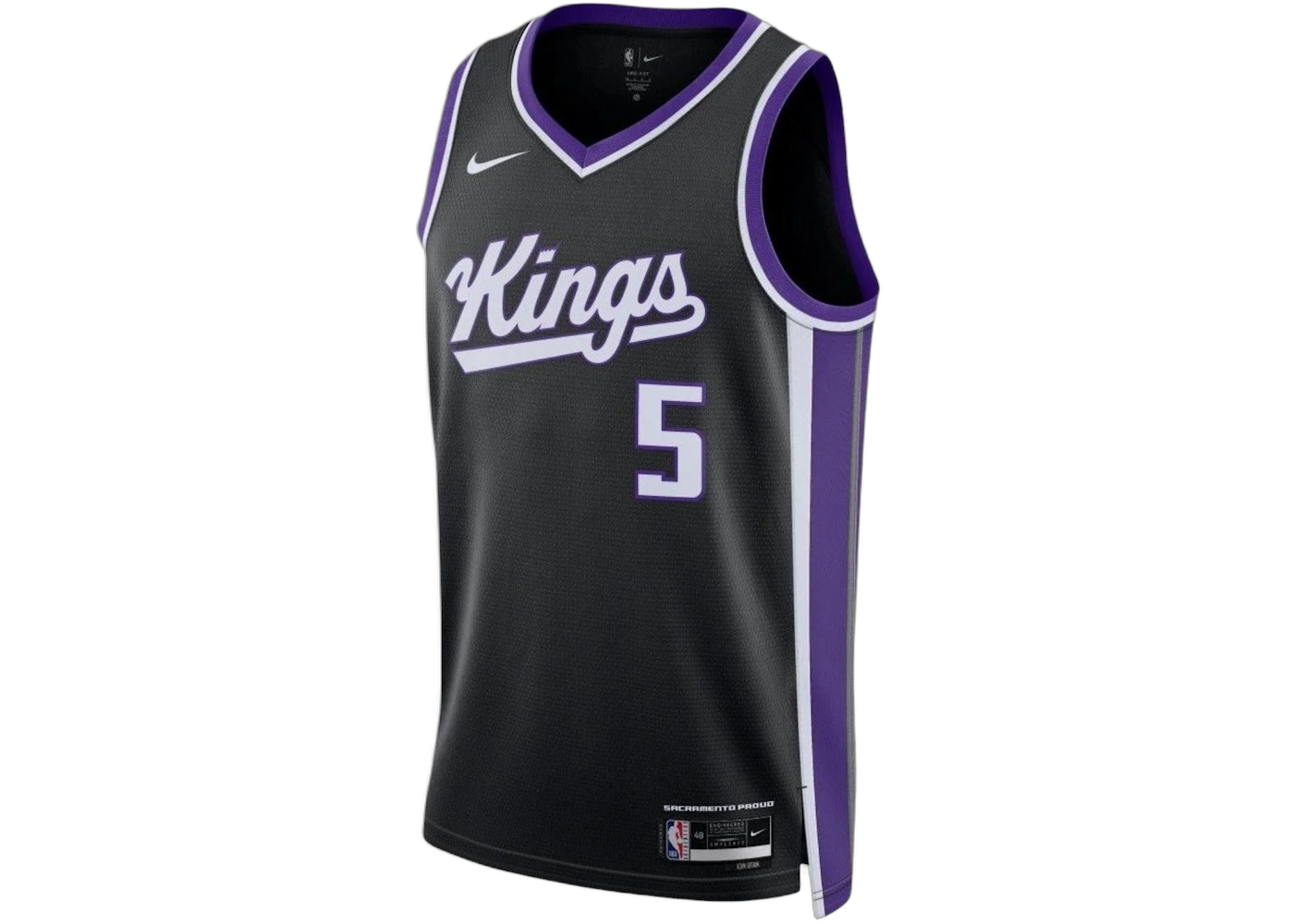 Nike Sacramento Kings De'Aaron Fox 22/23 Jersey Black, Black (DX8621-010)