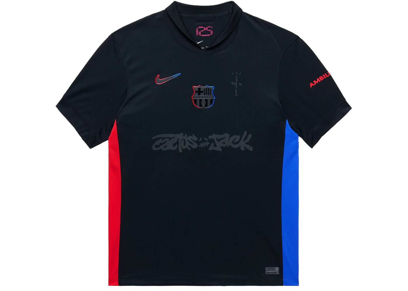Travis Scott x FC Barcelona 2024/25 Match Away Cactus Jack Jersey Black