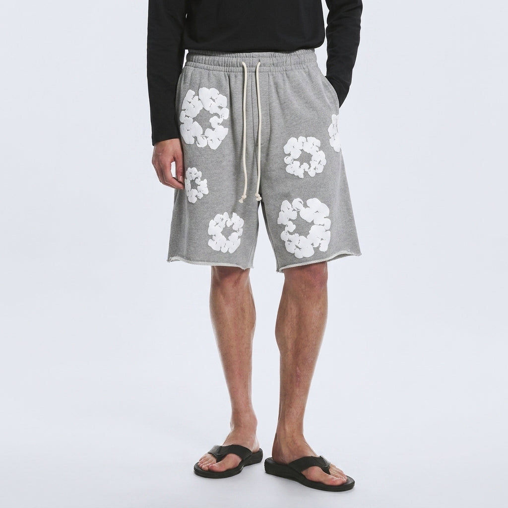 Denim Tears The Cotton Wreath Shorts Grey