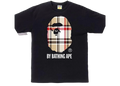 BAPE A Bathing Ape Check T-Shirt Black Beige