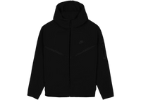 Nike Sportswear Tech Fleece Windrunner Full Zip Hoodie (FW24) Black/Black - Sneak
