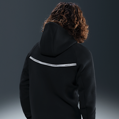Nike Tech Fleece Reflective Full Zip Hoodie Black/White