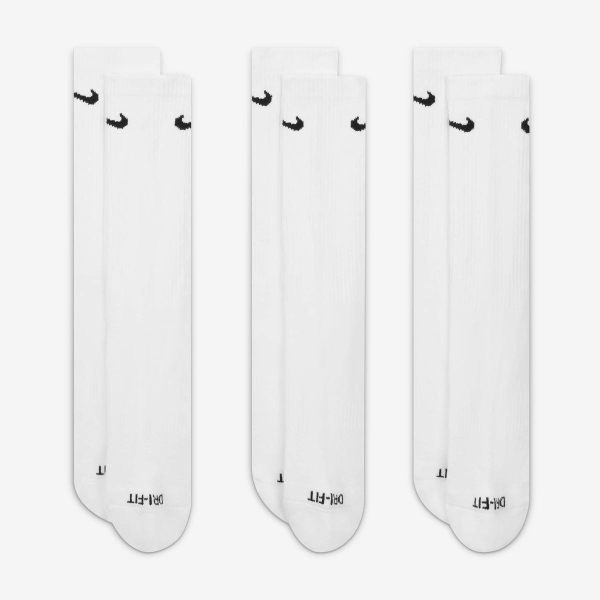 Nike Everyday Plus Cushioned Training Crew Socks (3 Pairs) White/Black