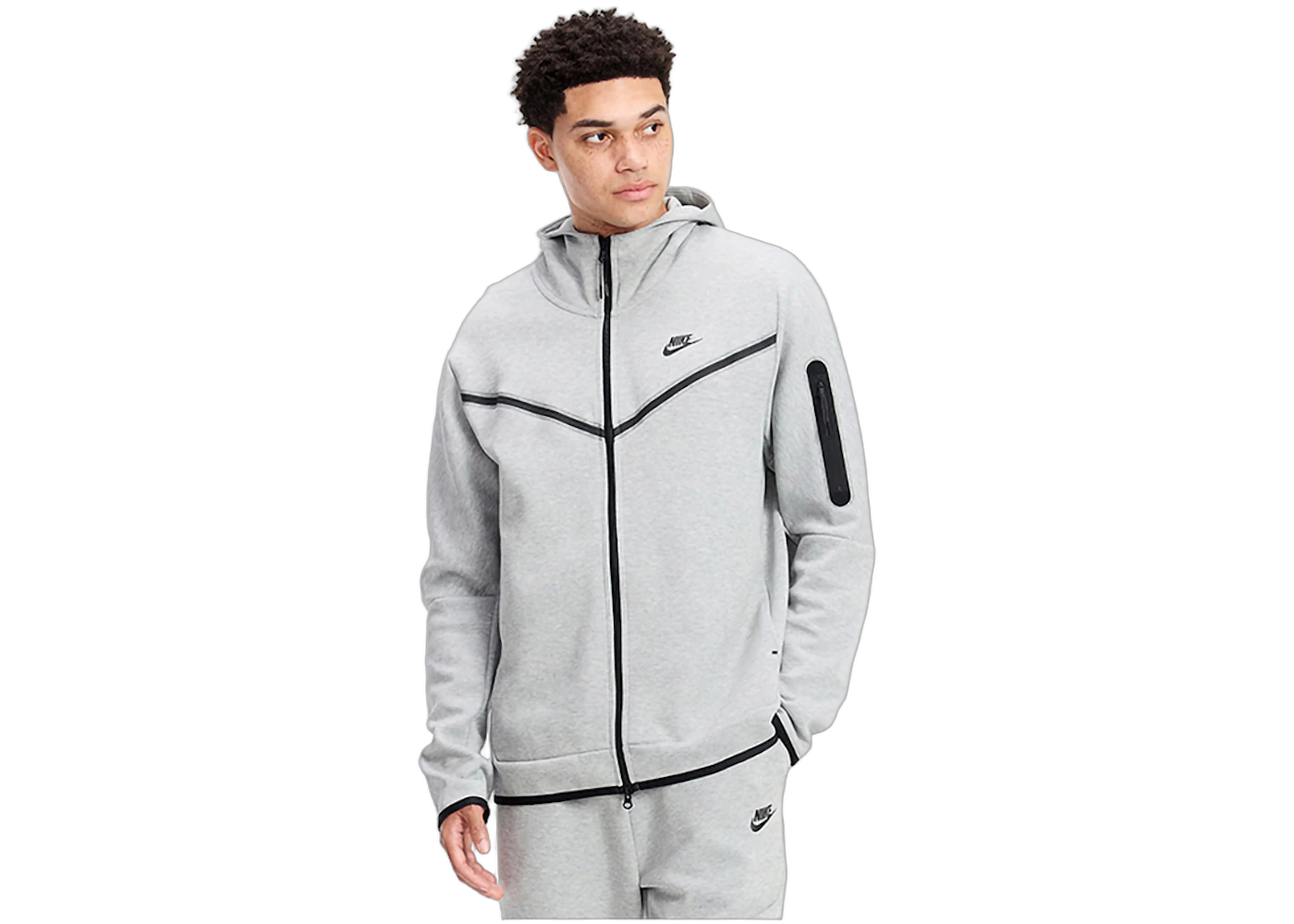 Nike Sportswear Tech Fleece Full-Zip Hoodie Heather Grey/Black
