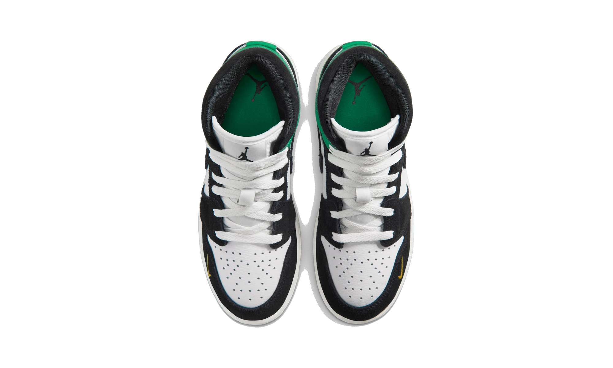 Air Jordan 1 Mid SE Summit White/Lucky Green/University Gold/Black