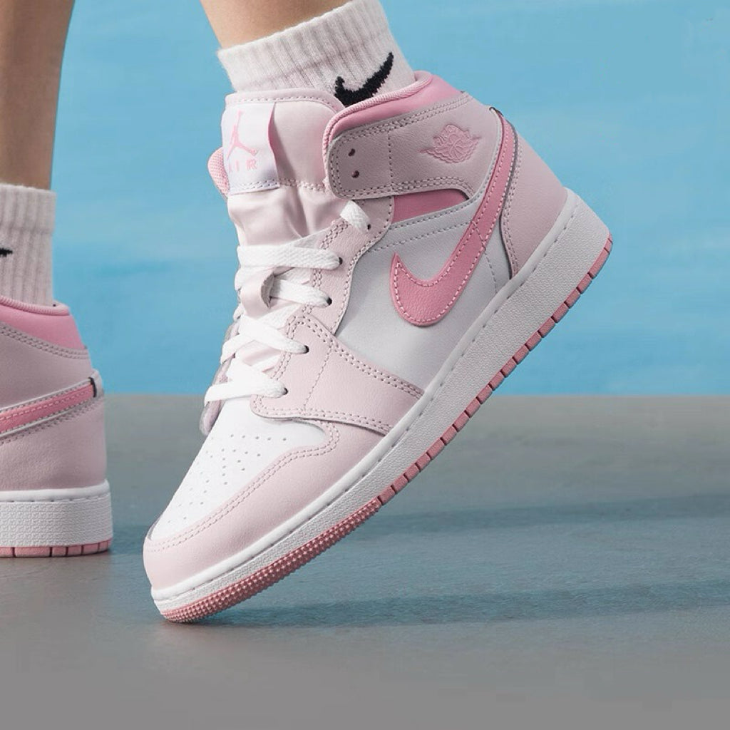 Air Jordan 1 Mid Pearl Pink White