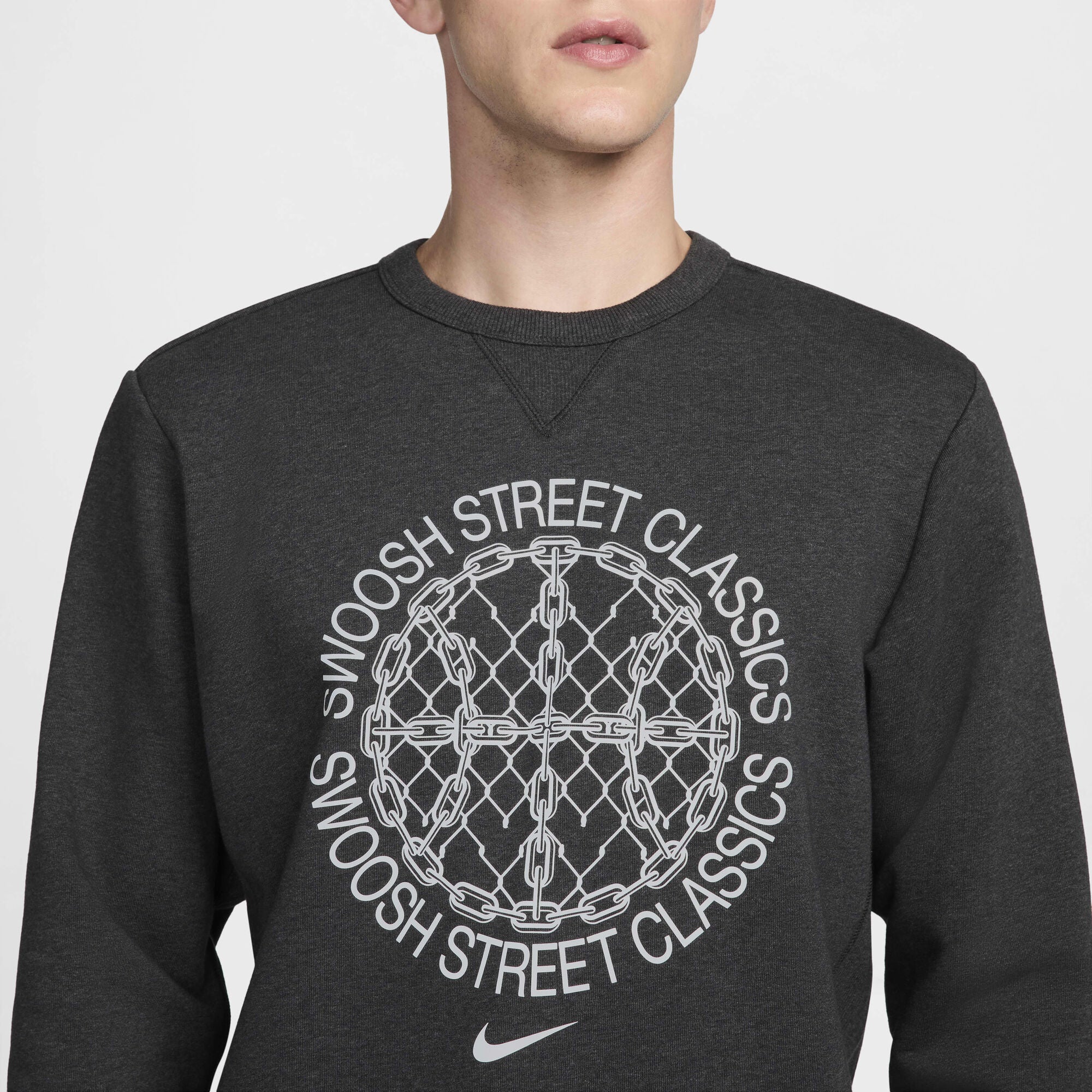 Nike Standard Issue Dri-FIT Basketball Crew-Neck Sweatshirt Black/Heather/Pale Ivory