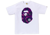 BAPE Color Camo Big Ape Head T-Shirt White Purple