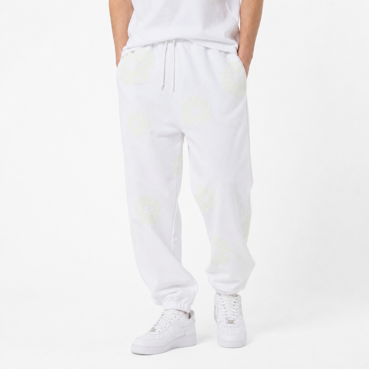 Denim Tears Mono Cotton Wreath Sweatpants White