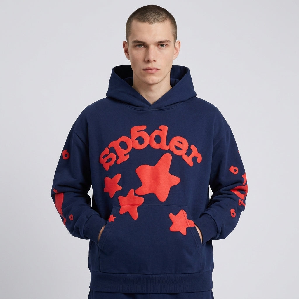 Sp5der Beluga Hoodie Navy