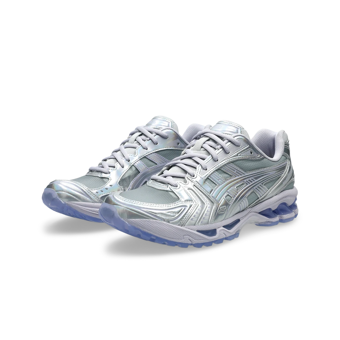 ASICS Gel-Kayano 14 Kith Marvel Villains Silver Surfer Sealed Box (Comic Included), Silver/Multi-White-Blue (1203A661-020)