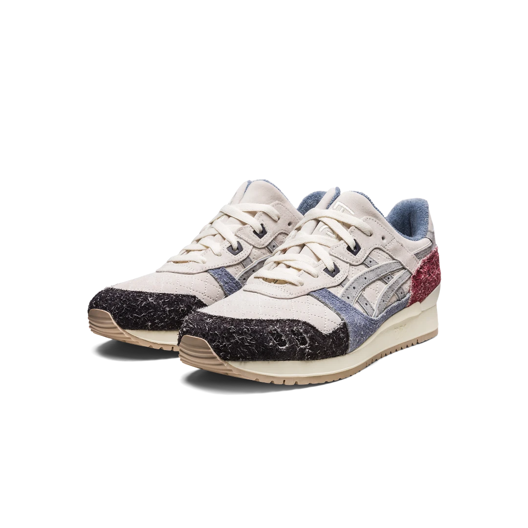 ASICS Gel-Lyte III Remastered Kith Seoul, Off-White/Black/Chambray/Red (1201A847-100)