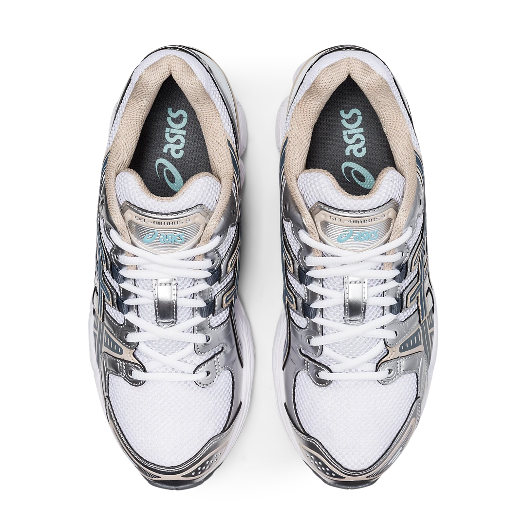 ASICS Gel-Nimbus 9 White Steel Grey, White/Steel Grey (1201A424-102)