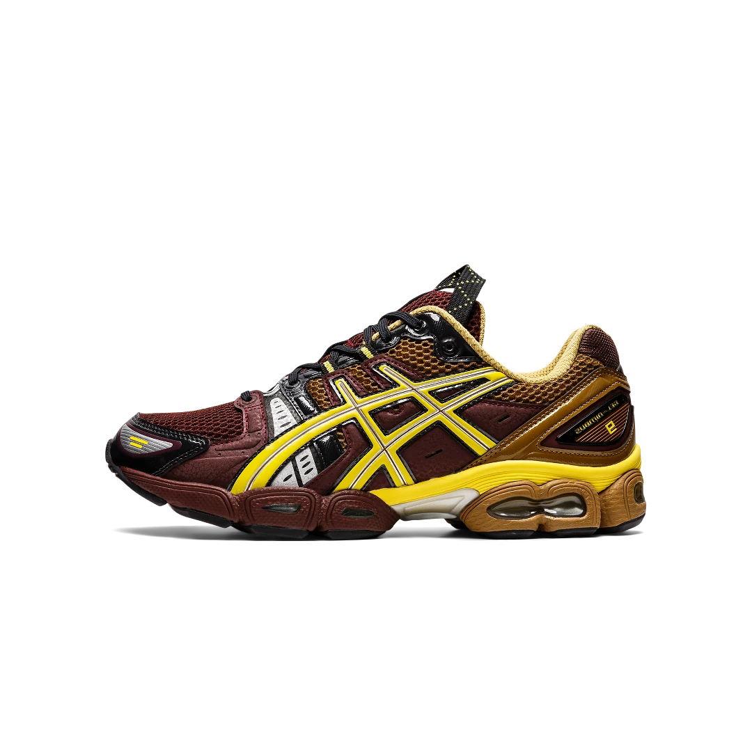 ASICS UB3-S Gel-Nimbus 9 Kiko Kostadinov Rum Rasin, Rum Rasin/Green Sheen (1201A442-600)