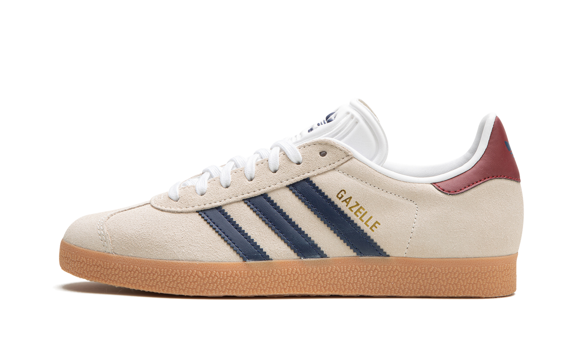 Adidas Gazelle Beige Dark Blue Collegiate Burgundy
