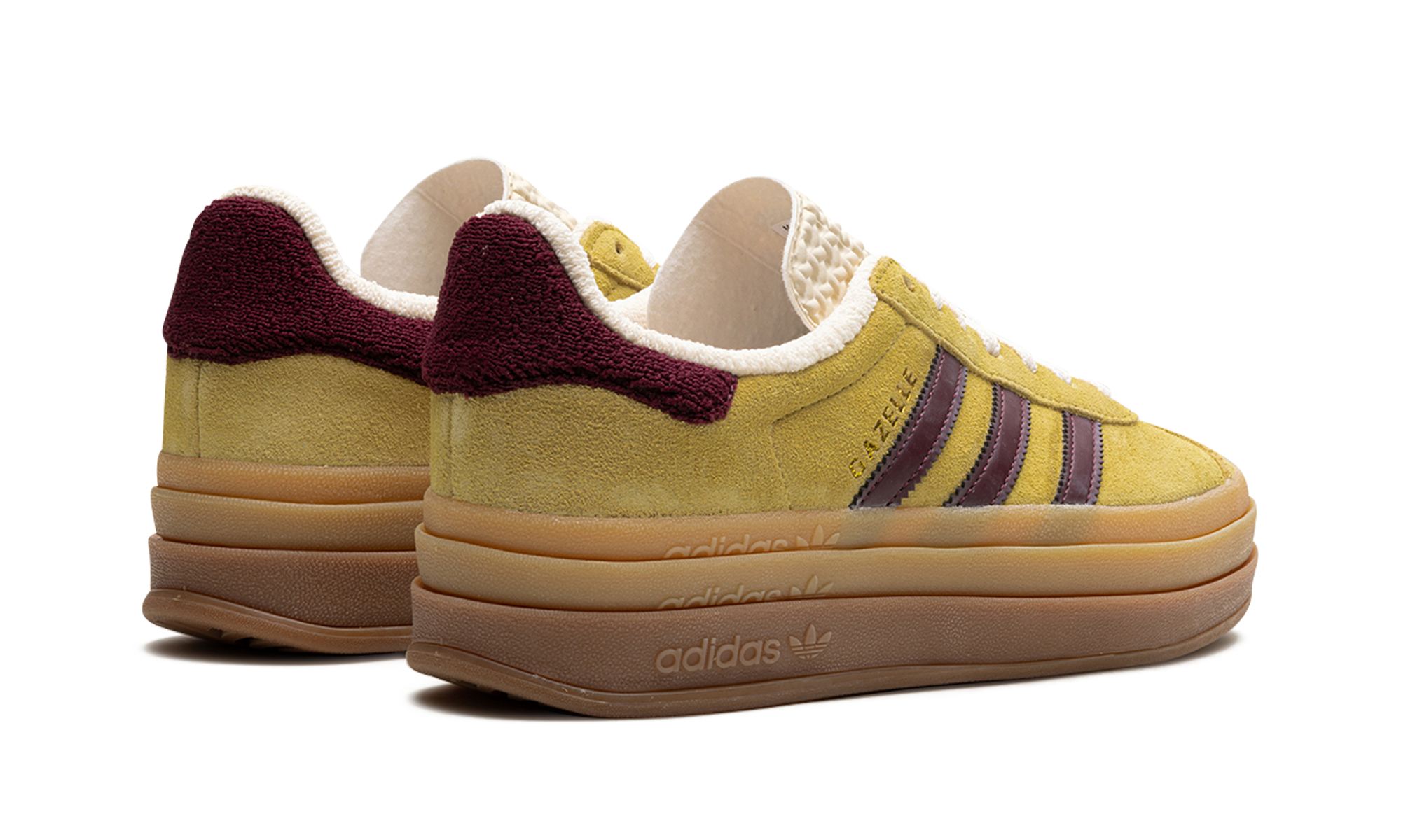 Adidas Gazelle Bold Almost Yellow Maroon