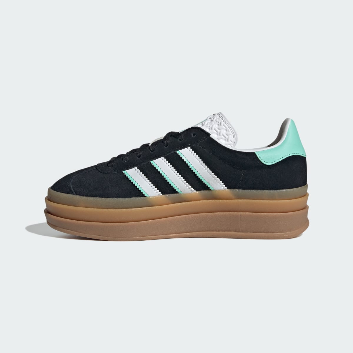 Adidas Gazelle Bold Black White Mint Gum