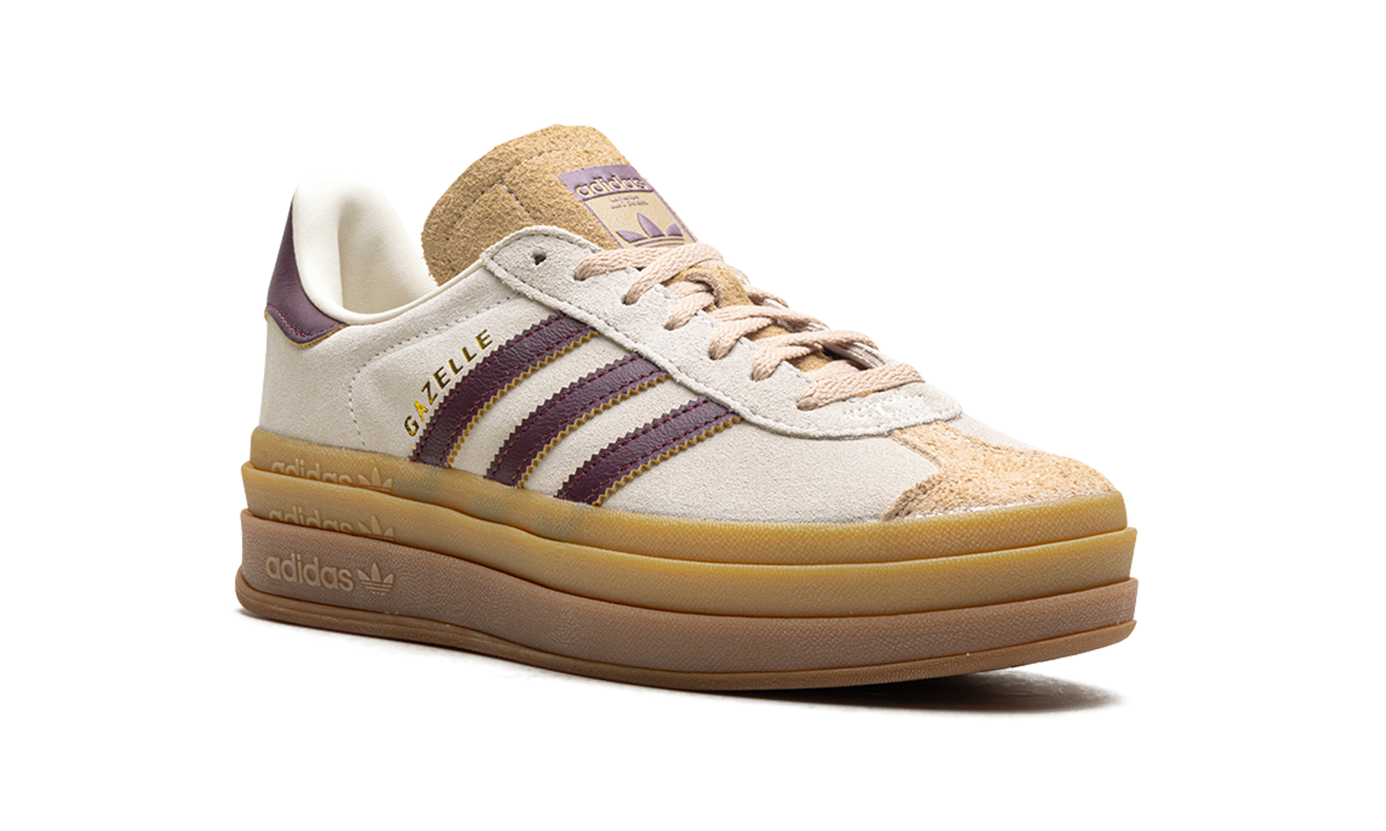 Adidas Gazelle Bold Cream White Maroon