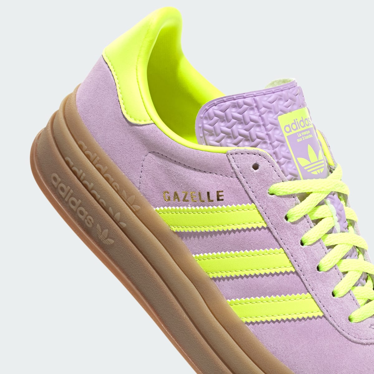 Adidas Gazelle Bold Powder Plum Solar Yellow