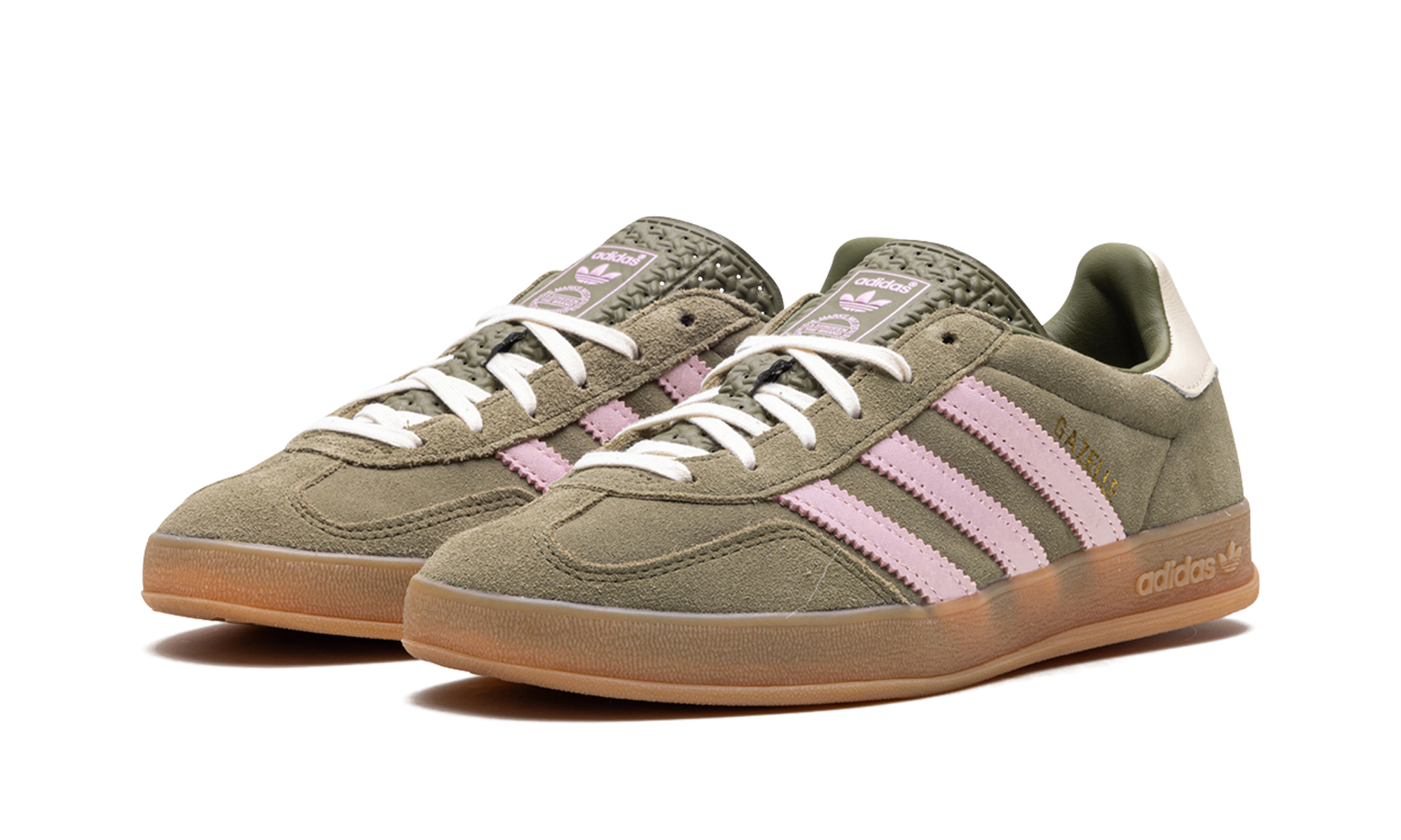 Adidas Gazelle Indoor Focus Olive Clear Pink