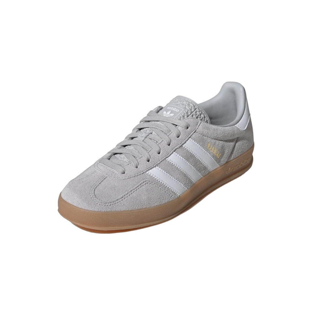 Adidas Gazelle Indoor Grey Cloud White Gold Metallic, Grey Two/Cloud White/Gold Metallic (JQ0176)