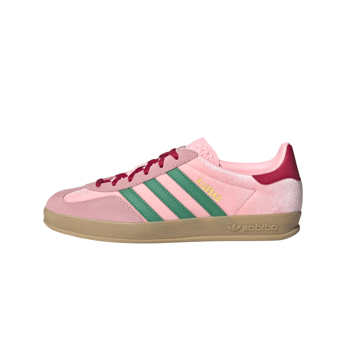 Adidas Gazelle Indoor Pink Velvet, Pink/Green/Scarlet (JI2713)