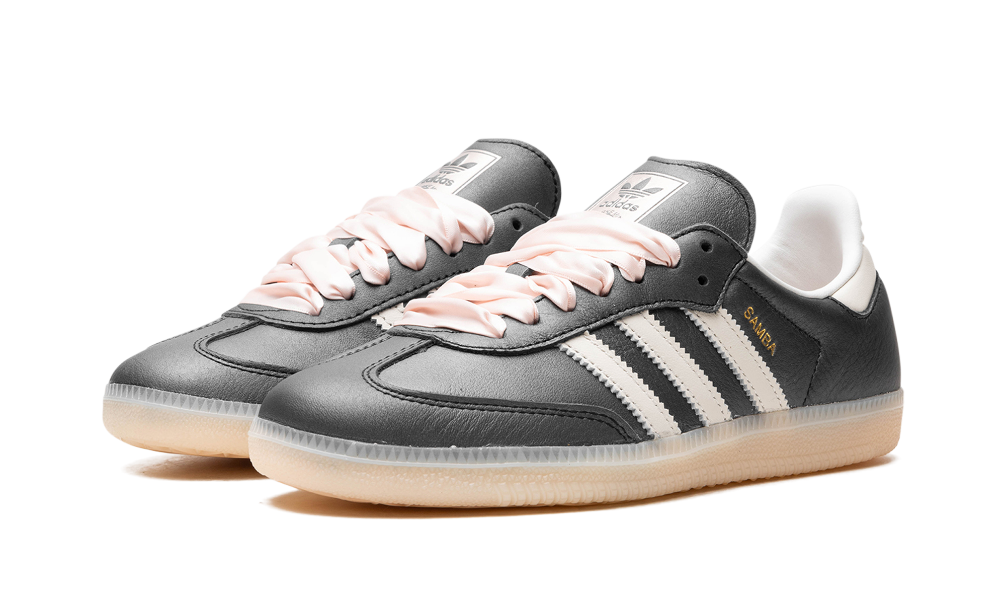 Adidas Samba OG Black Pink Ribbon Laces
