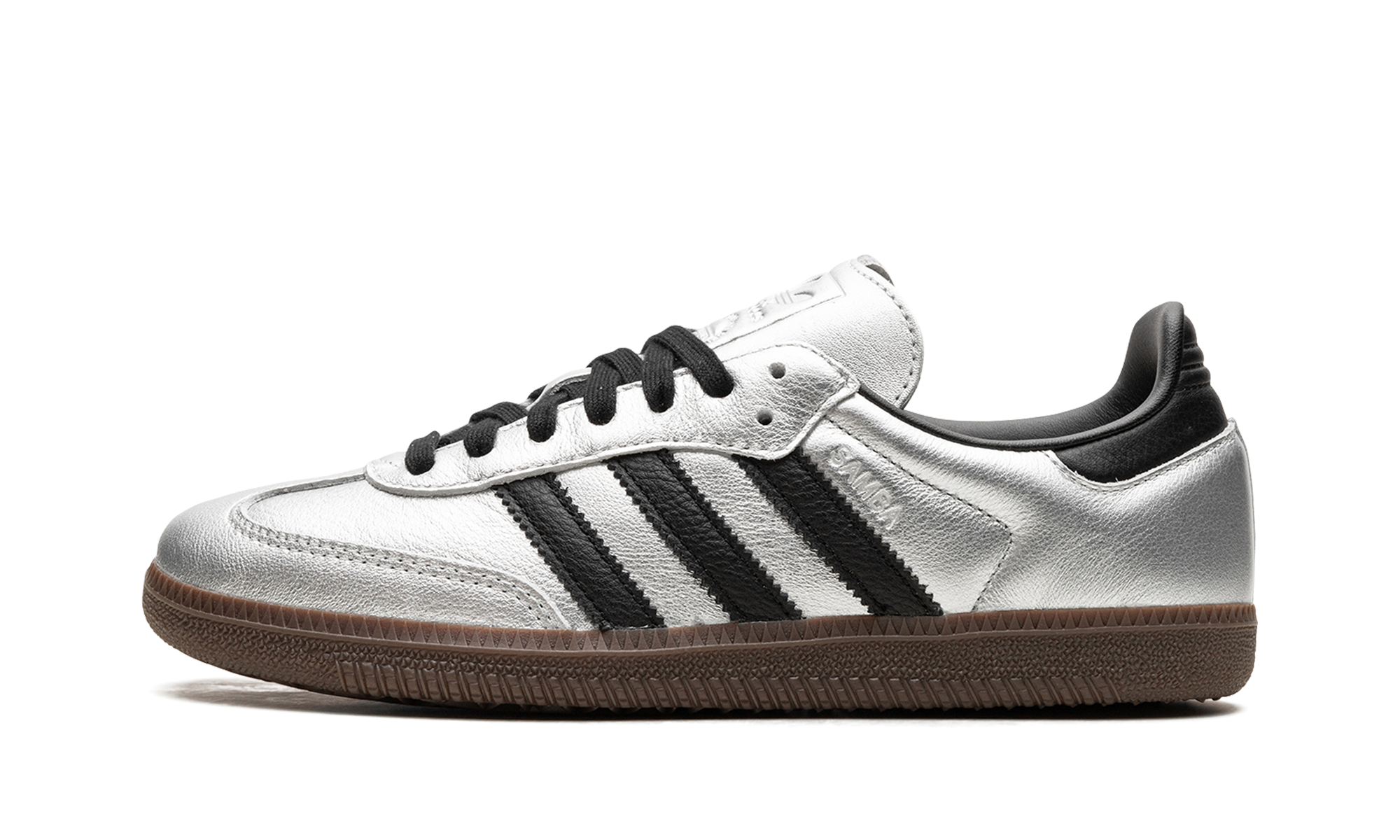 Adidas Samba OG Silver Metallic Black Gum