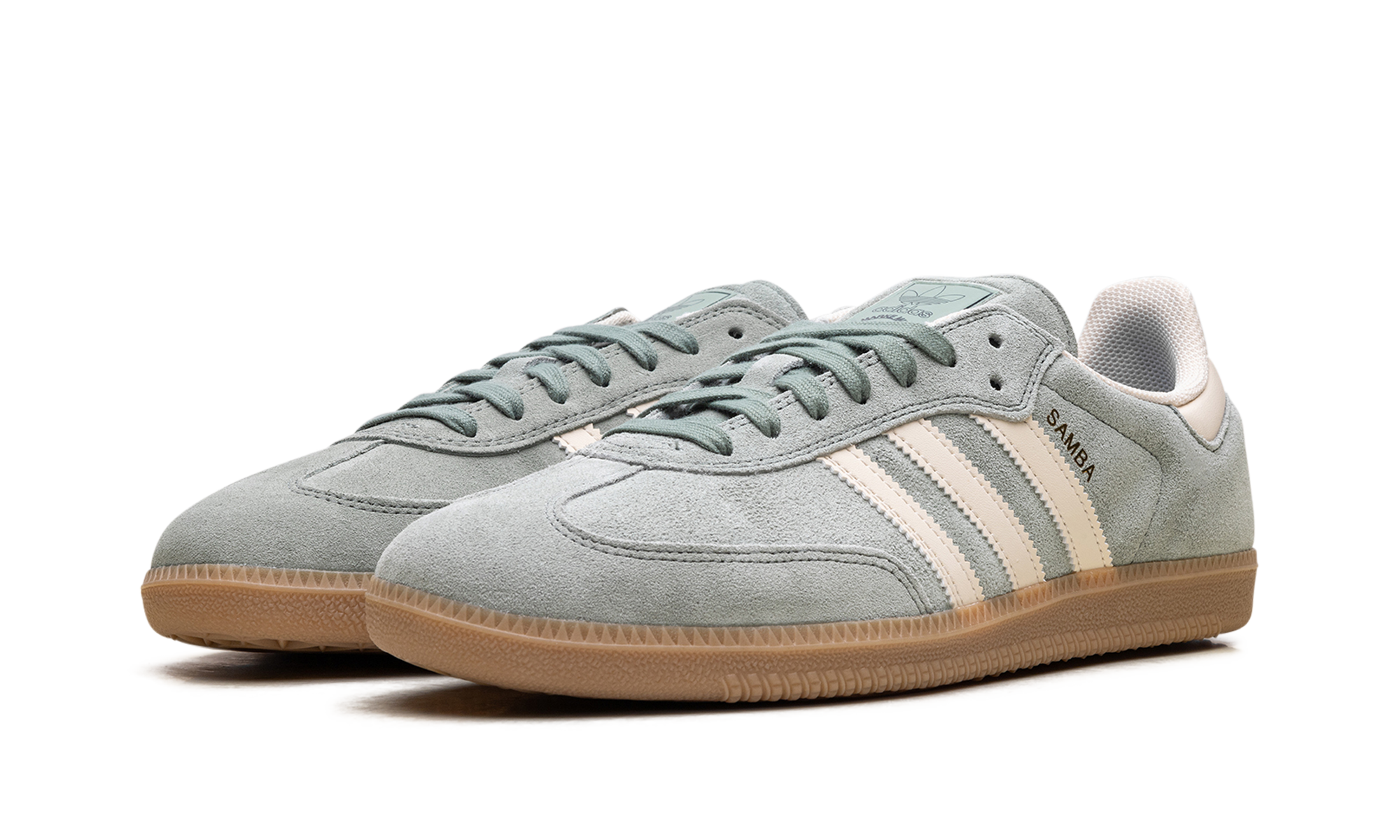 Adidas Samba Silver Green Wonder White