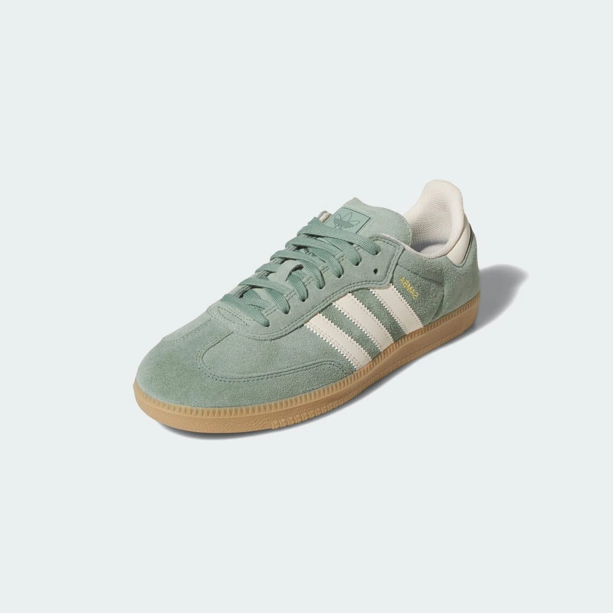 Adidas Samba Silver Green Wonder White, Silver Green/Wonder White/Gold Metallic (JP5859)