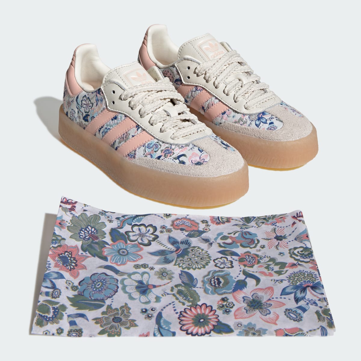 Adidas Sambae Liberty London Off White Blush Pink