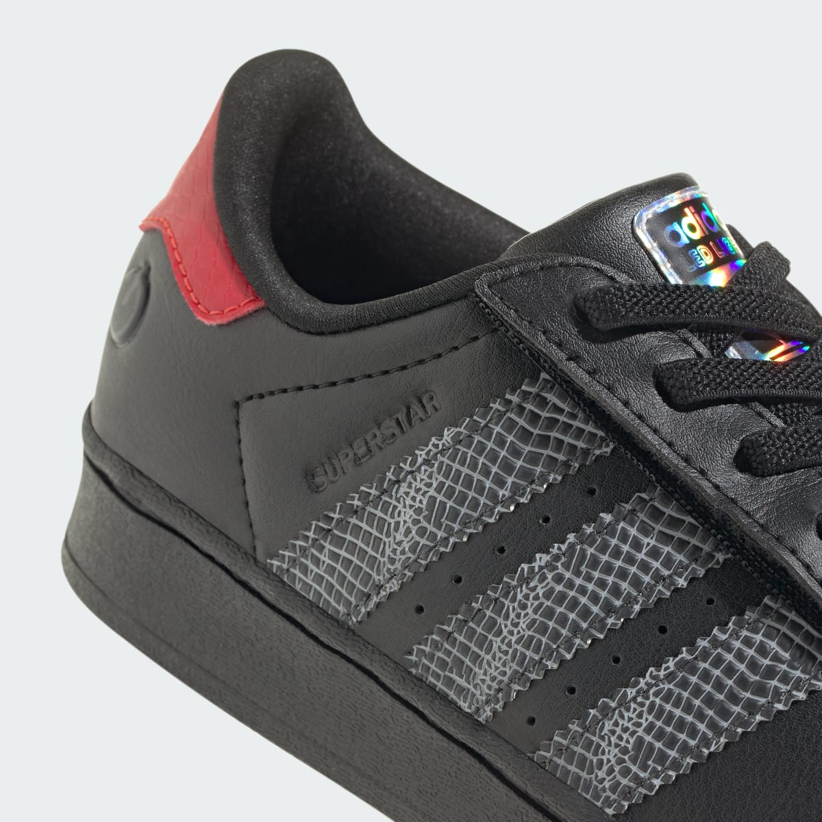 Adidas Superstar LED Lights Comfort Closure Core Black Red (PS)