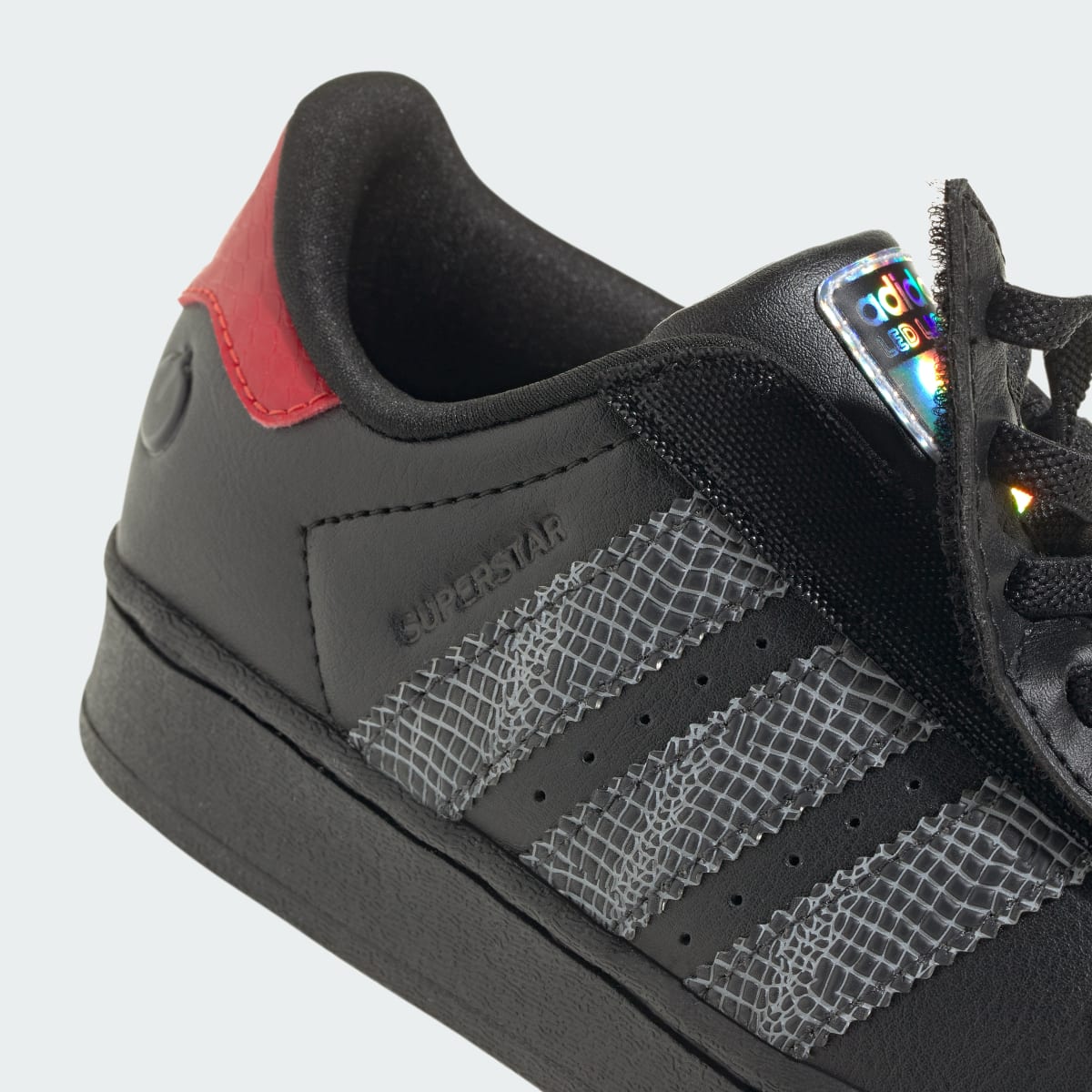Adidas Superstar LED Lights Comfort Closure Core Black Red (PS)