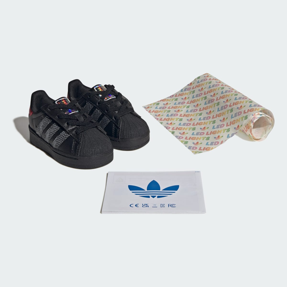 Adidas Superstar LED Lights Comfort Closure Core Black Red (TD)