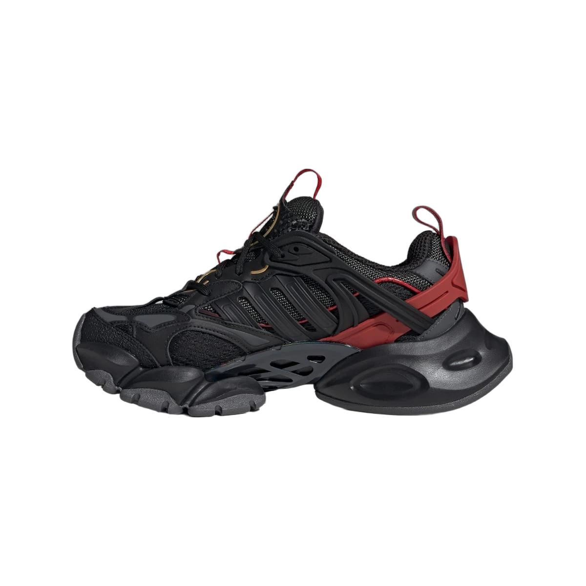 Adidas XLG Runner Deluxe Black Gold Metallic Red