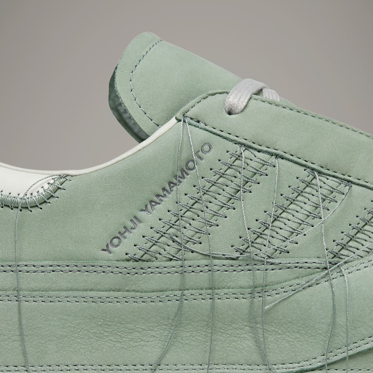 Adidas Y-3 Gazelle Silver Green Off White Light Brown