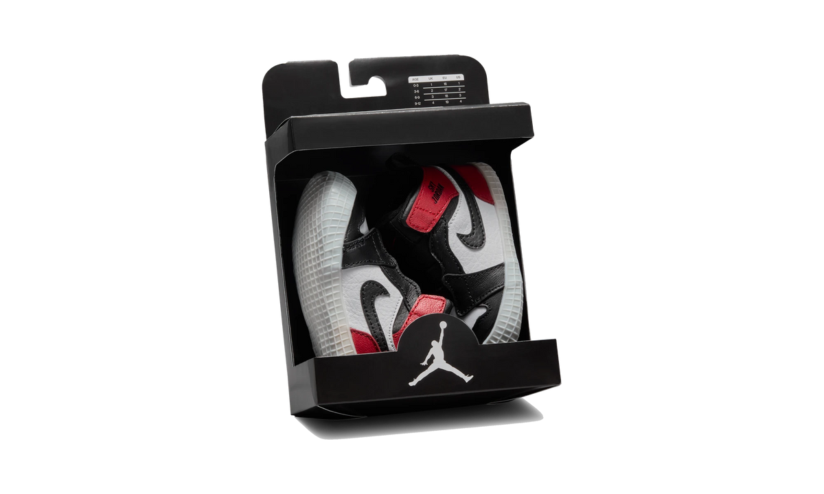 Air Jordan 1 Crib Bootie Black Toe Reimagined (I)
