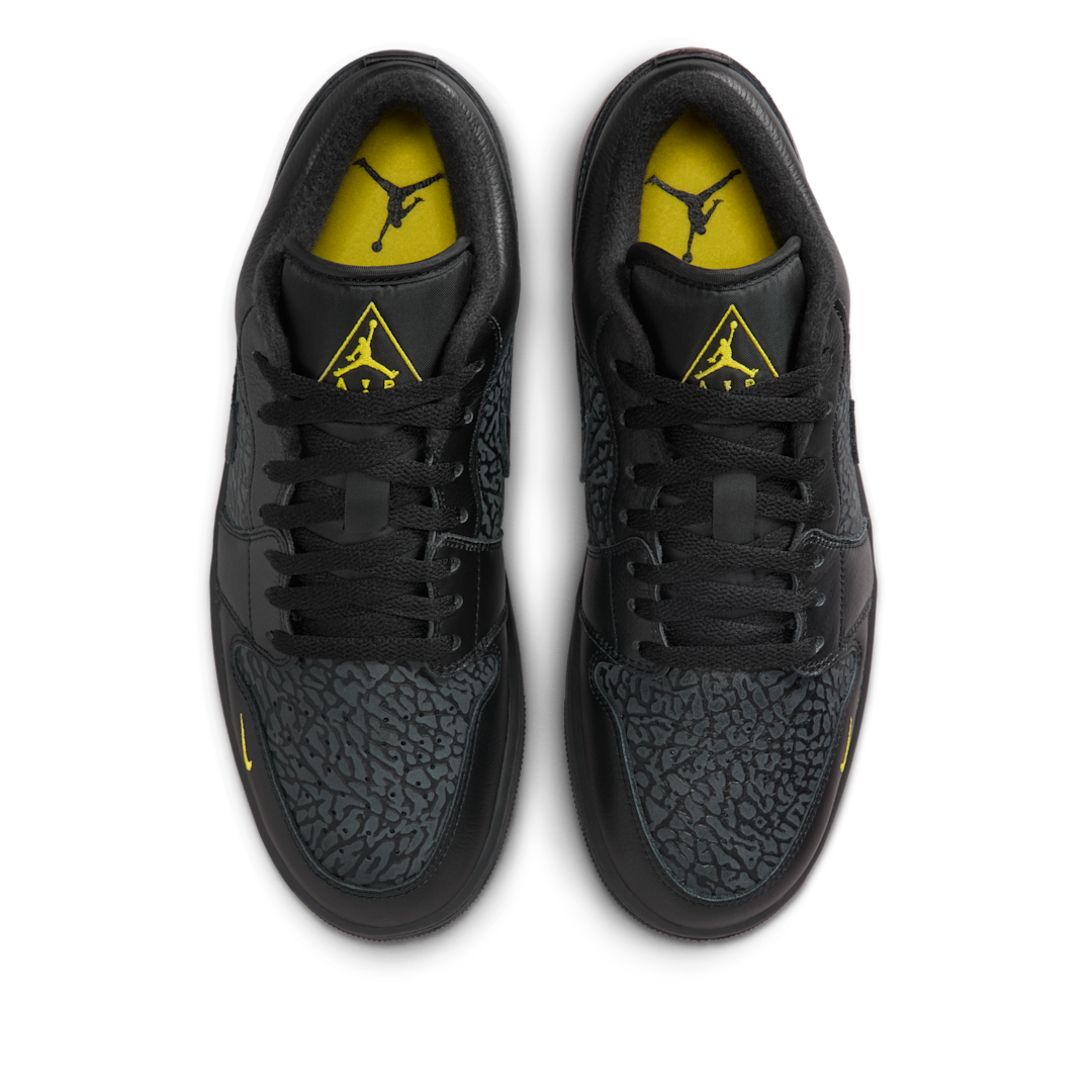 Air Jordan 1 Low Black Elephant Print, Black/Anthracite/Tour Yellow (IM6568-010)