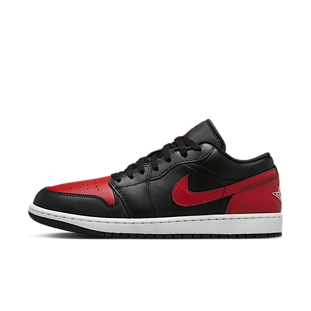 Air Jordan 1 Low Bred Twist, Black/Varsity Red-Summit White (553558-067)