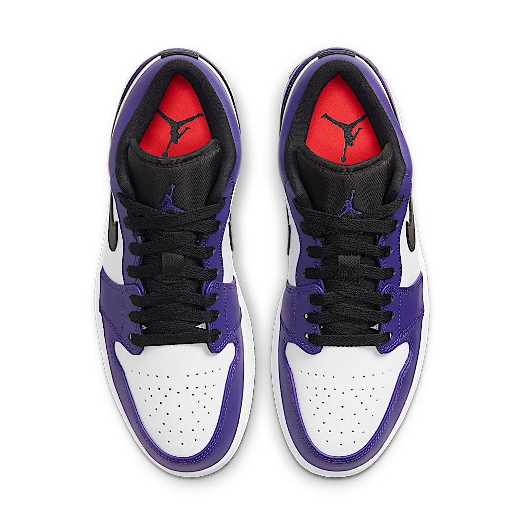 Air Jordan 1 Low Court Purple White, Court Purple/Black-White (553558-500 / 553560-500)