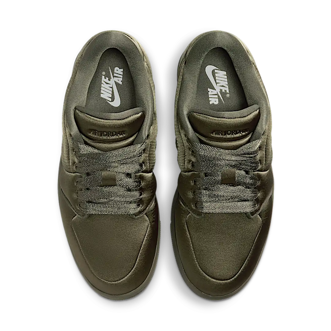 Air Jordan 1 Low Method of Make Satin Medium Olive, Medium Olive/Medium Olive (HF3969-201)