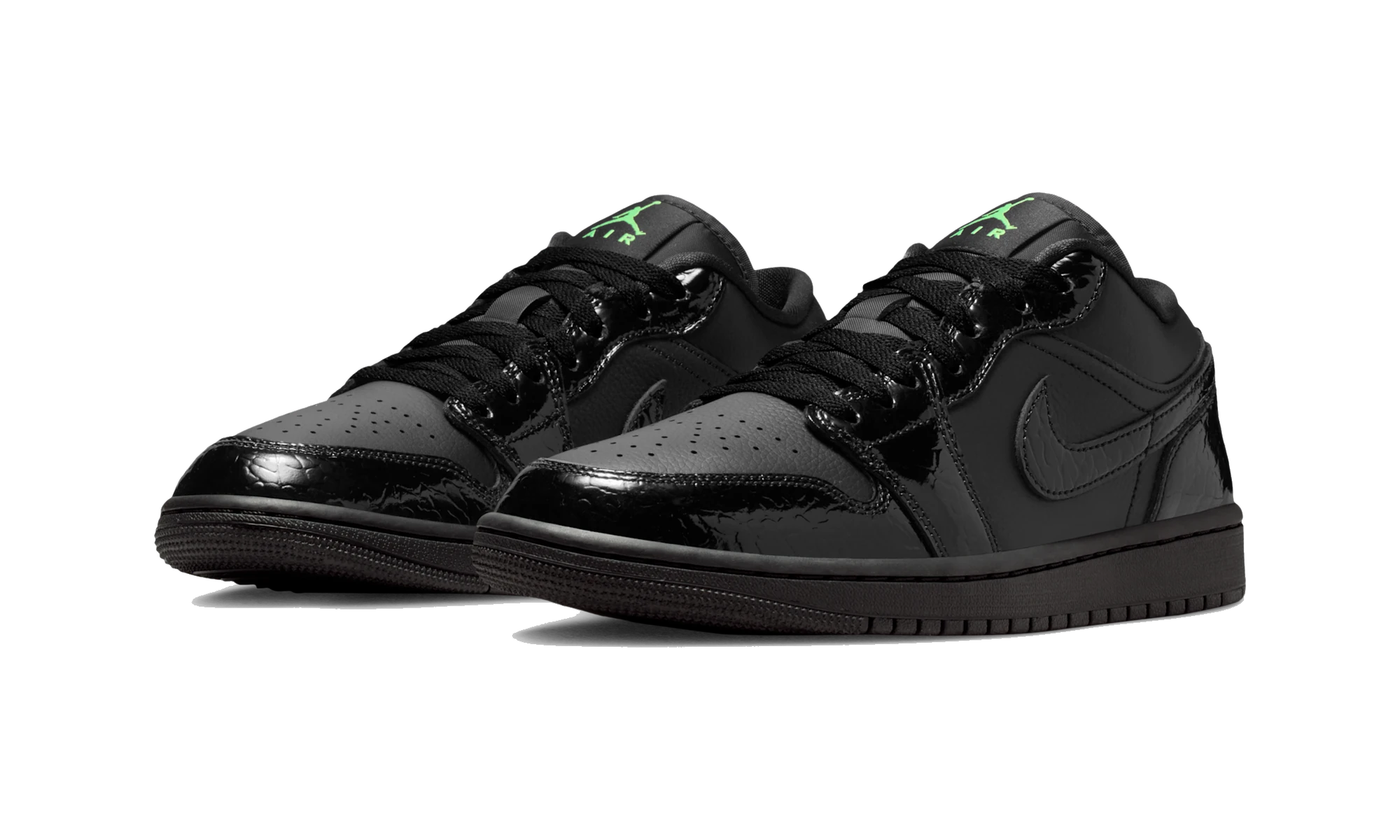 Air Jordan 1 Low SE Black Croc Scream Green
