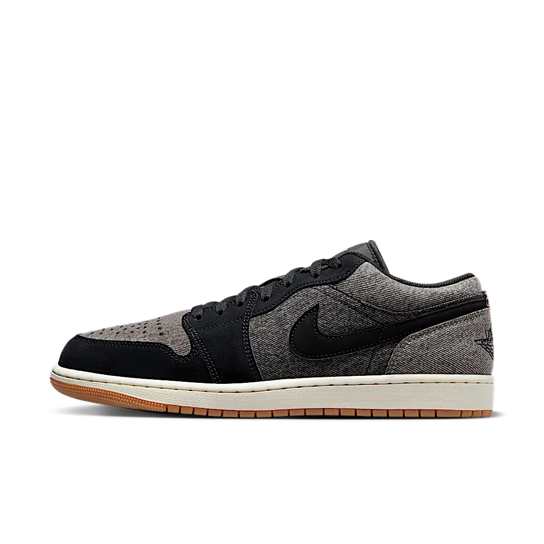 Air Jordan 1 Low SE Black Denim, Black/Light Smoke Grey/Sail/Black (HJ4360-001)