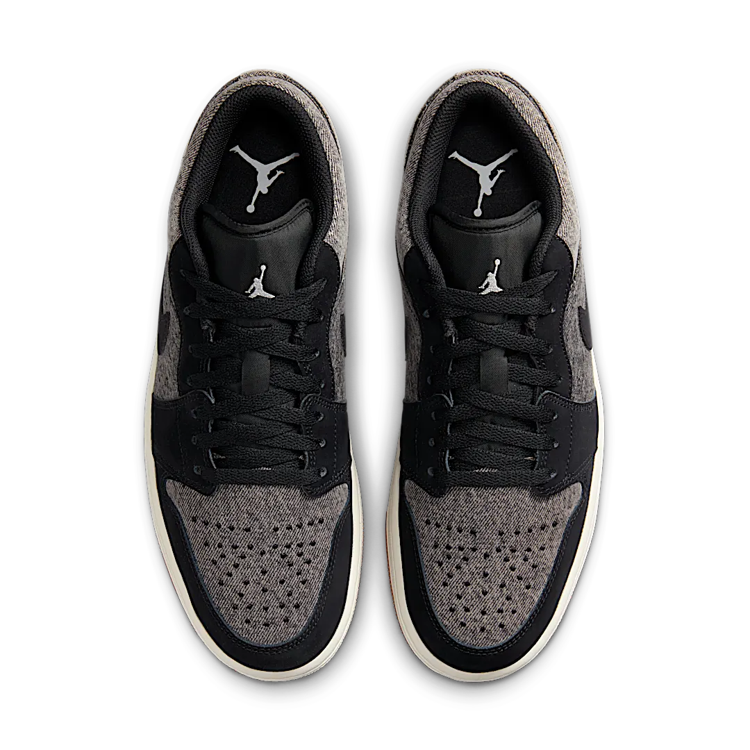 Air Jordan 1 Low SE Black Denim, Black/Light Smoke Grey/Sail/Black (HJ4360-001)
