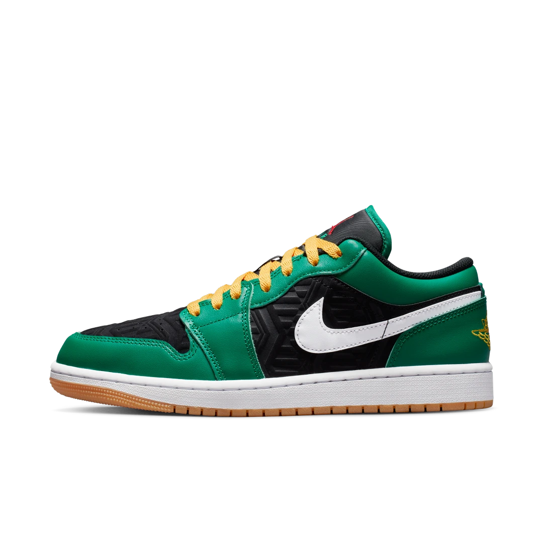 Air Jordan 1 Low SE Holiday Special (2022), Malachite/Black/Taxi/Fire Red (DQ8422-300)